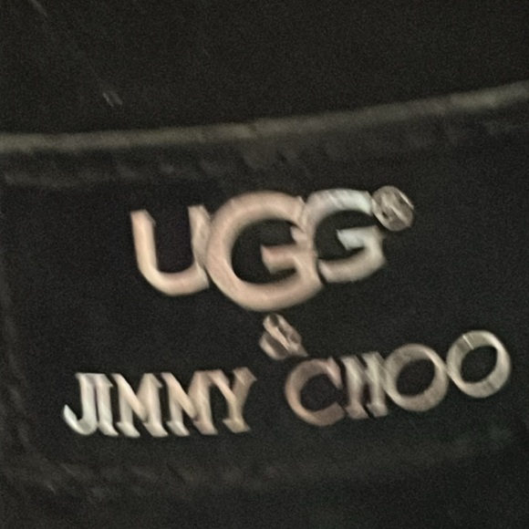 UGG & Jimmy Choo black fringe shearling star studded boots with original box - Picture 11 of 17